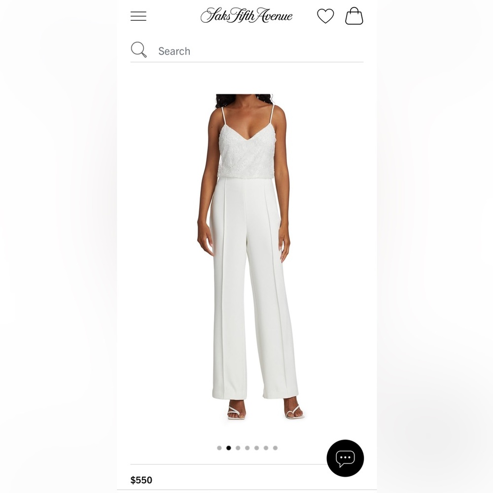 amsale bhldn allison white beaded bridal wedding jumpsuit 0